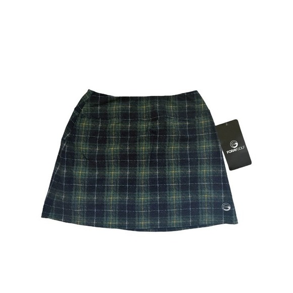 Foray Golf Pants - Foray Golf x Nature Valley Navy Green Plaid Skort Skirt Limited Edition Small